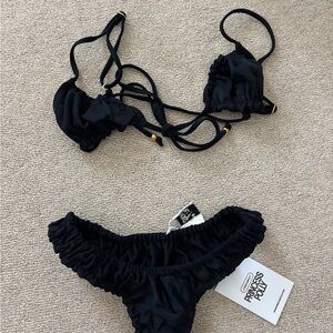 Princess Polly Black Bikini Set